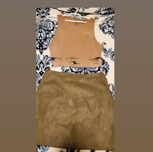 Crop top and Skirt